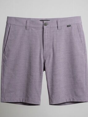 Travis Mathew Men's Switchback Lifestyle Shorts in Lavender Flat-Front Shorts